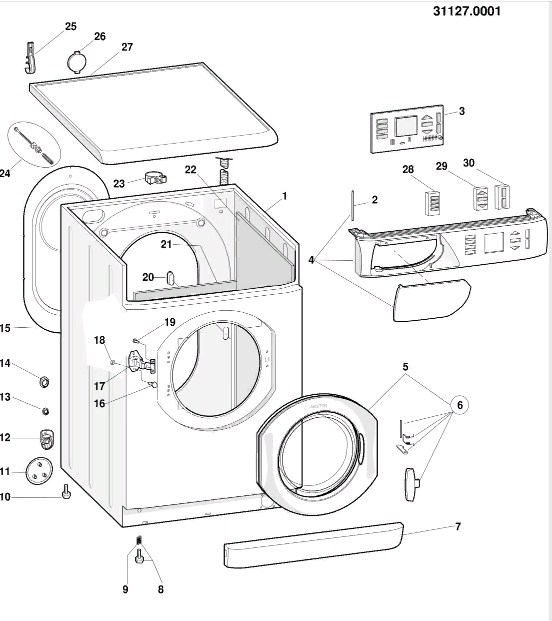 Схема стиральной машины Hotpoint-Ariston AVSG 12