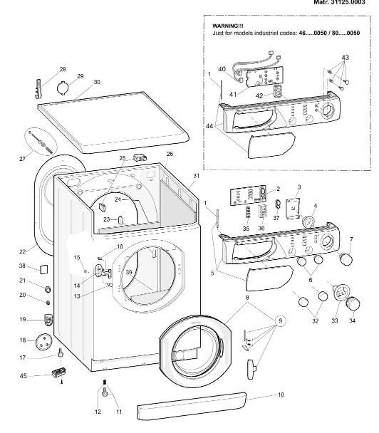 Схема стиральной машины Hotpoint-Ariston AVSL 129