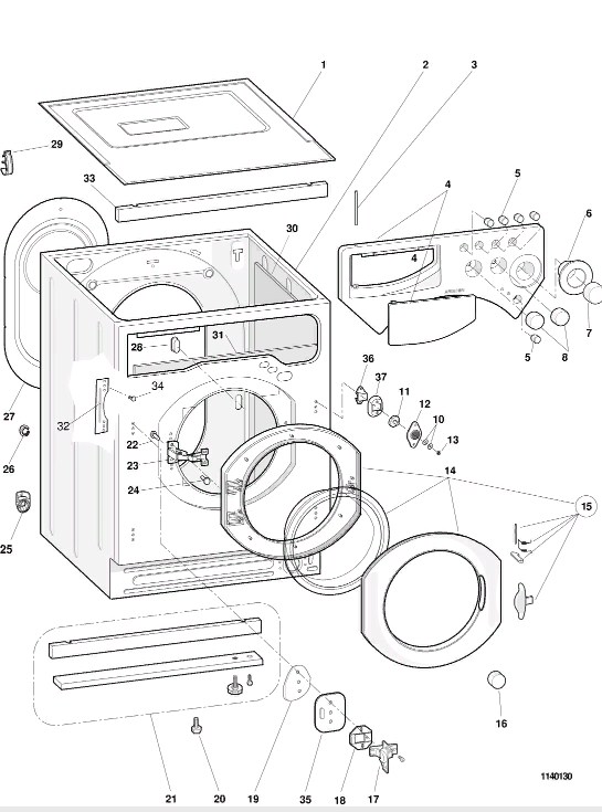 Схема стиральной машины Hotpoint-Ariston CDE 12 X