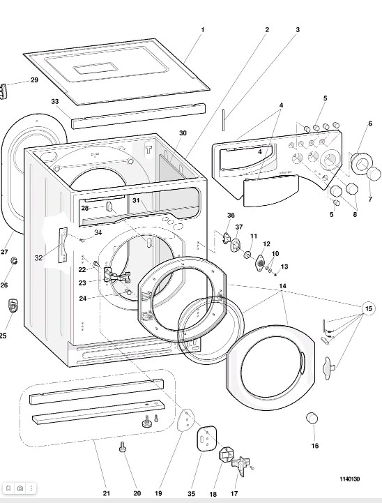 Схема стиральной машины Hotpoint-Ariston CDE 129