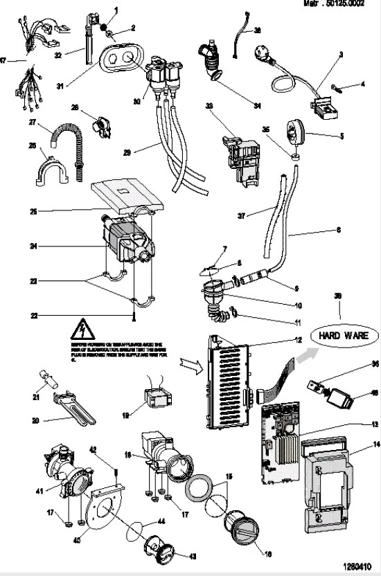 Схема стиральной машины Hotpoint-Ariston EXT 1400