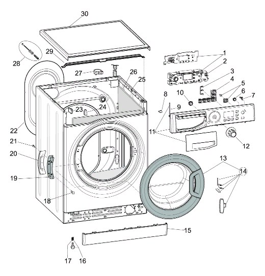 Схема стиральной машины Hotpoint-Ariston FDG 962