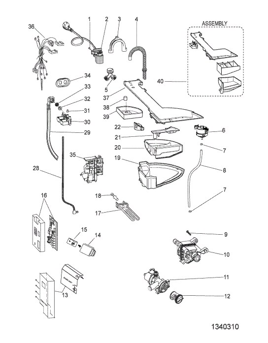 Схема стиральной машины Hotpoint-Ariston MVDB 8614 SX