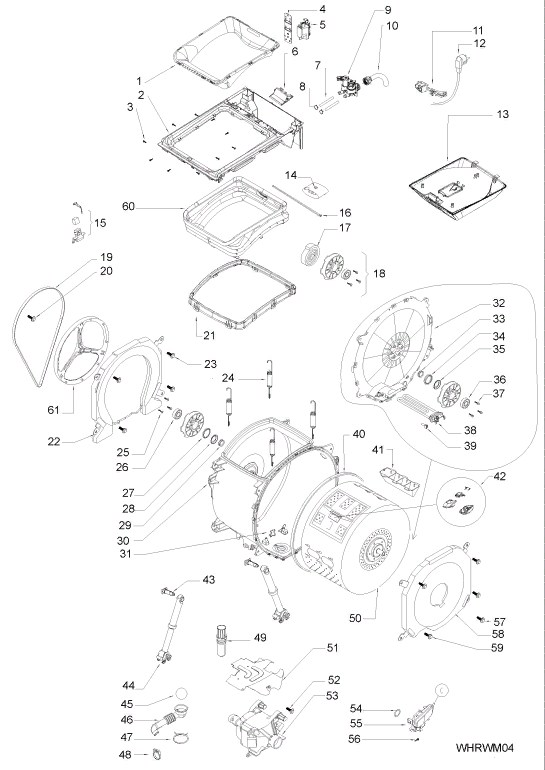 Схема стиральной машины Hotpoint-Ariston MVTF 601 H C