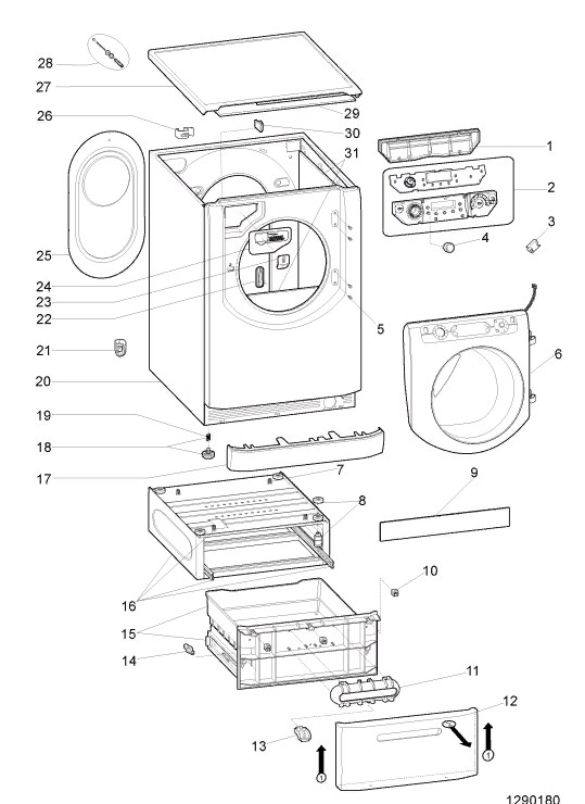Схема стиральной машины Hotpoint-Ariston QVE 91219S S