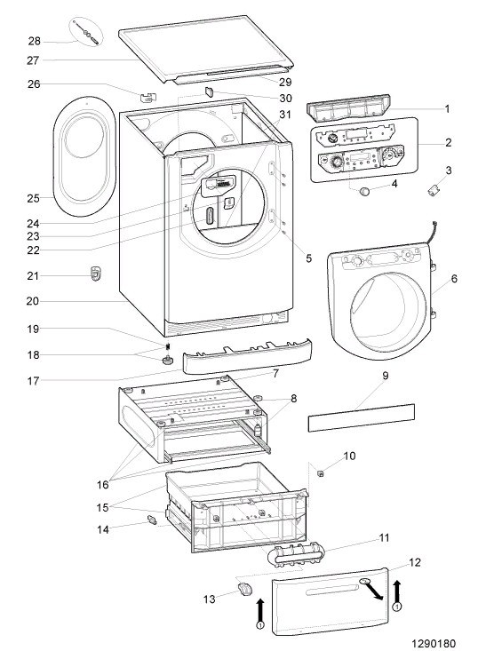 Схема стиральной машины Hotpoint-Ariston QVE7129 U