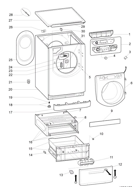Схема стиральной машины Hotpoint-Ariston QVSE 7129 SS