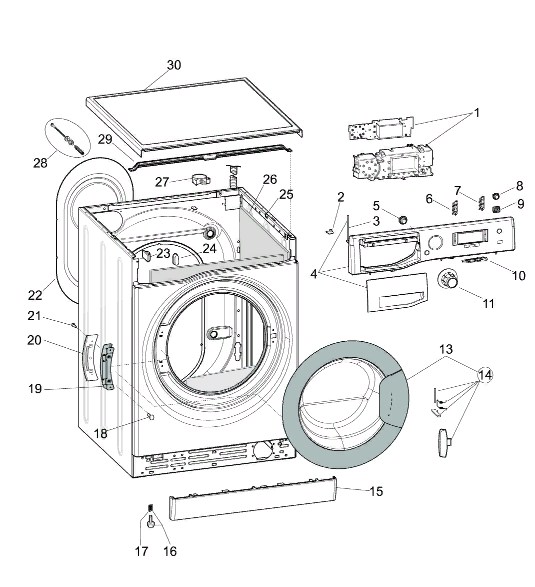 Схема стиральной машины Hotpoint-Ariston RPD 1165 DX