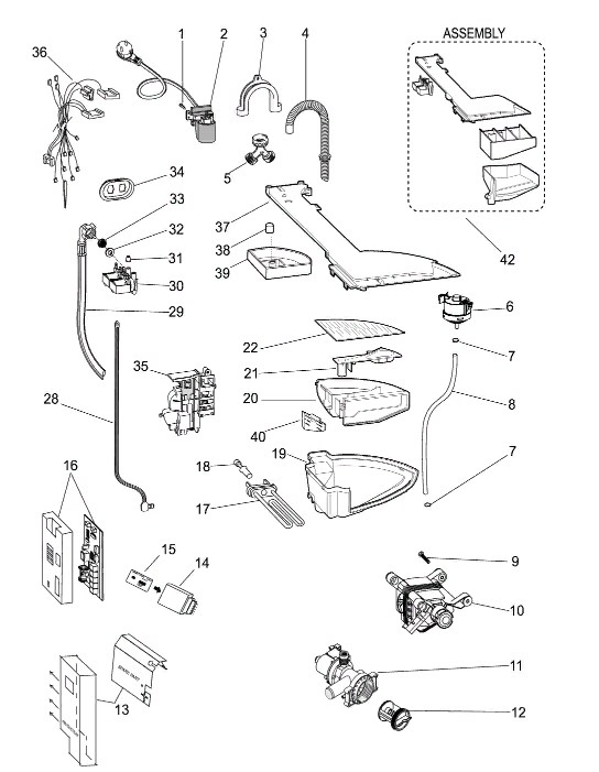 Схема стиральной машины Hotpoint-Ariston RST 722 ST K
