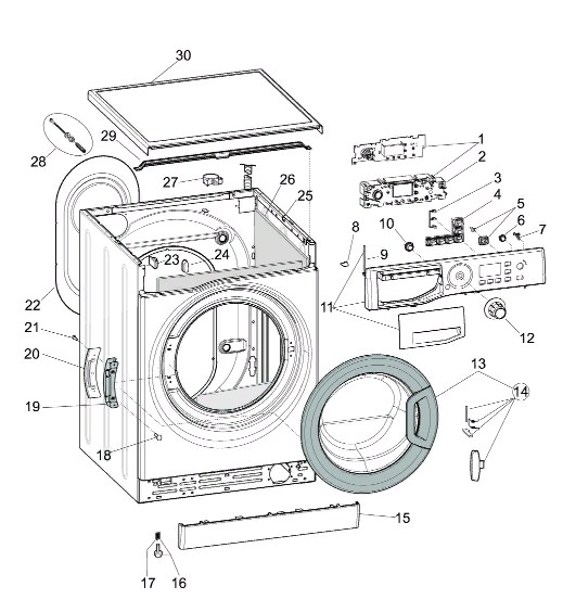 Схема стиральной машины Hotpoint-Ariston VMG 722 B
