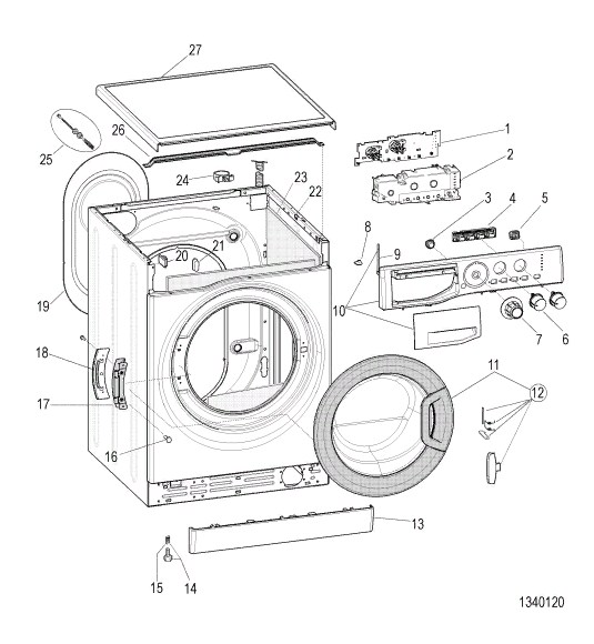 Схема стиральной машины Hotpoint-Ariston VMUL 501 B