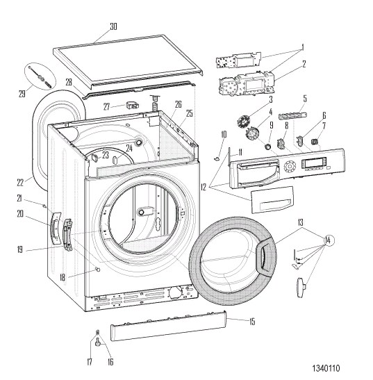 Схема стиральной машины Hotpoint-Ariston WMD 702 B