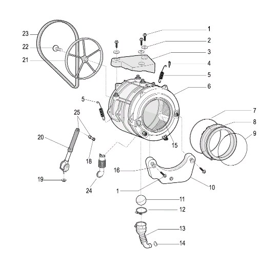 Схема стиральной машины Hotpoint-Ariston WMD 823 B