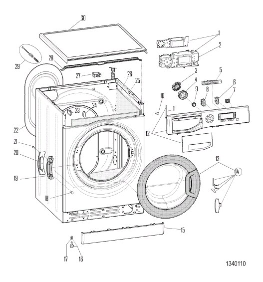 Схема стиральной машины Hotpoint-Ariston WMD 922 BS