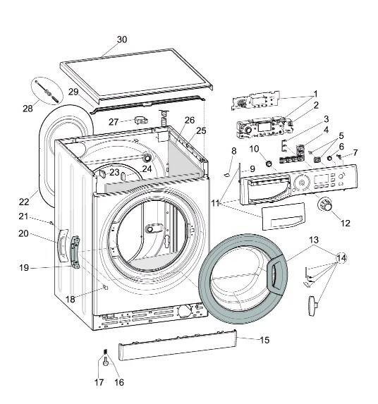 Схема стиральной машины Hotpoint-Ariston WMG 700B CIS