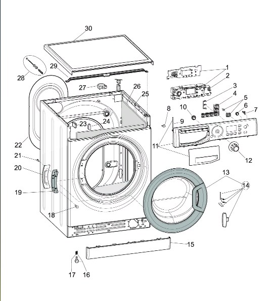 Схема стиральной машины Hotpoint-Ariston WMG 9018 B