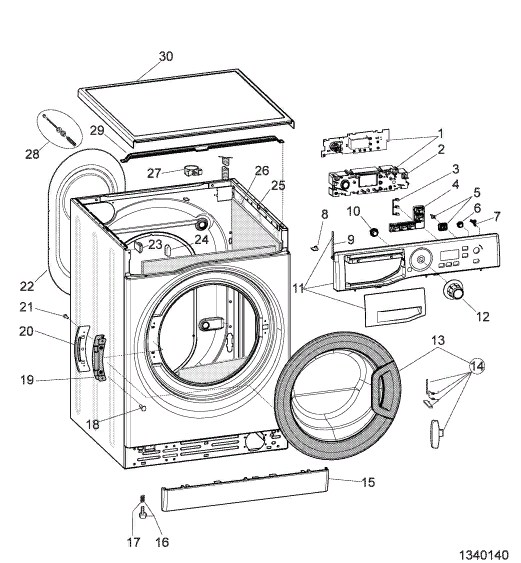Схема стиральной машины Hotpoint-Ariston WMSF 6080 B