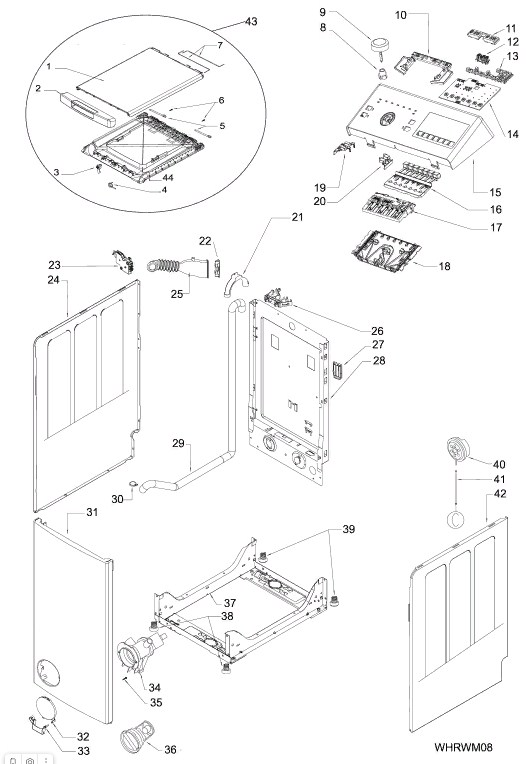 Схема стиральной машины Hotpoint-Ariston WMTG 622 H