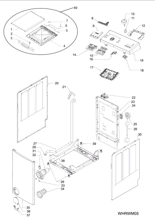Схема стиральной машины Hotpoint-Ariston WMTL 501 L