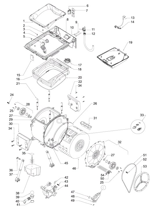 Схема стиральной машины Hotpoint-Ariston WMTL 601 L