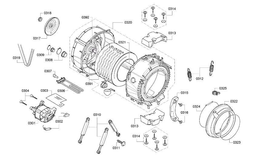 Схема стиральной машины Siemens WM 14S47