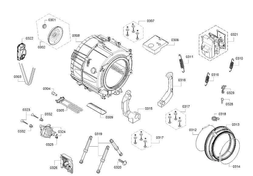 Схема стиральной машины Siemens WM 14T740
