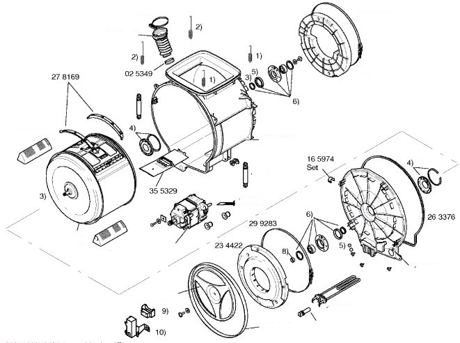 Схема стиральной машины Siemens WXTS 121 AOE